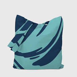 Сумка-шоппер Тёмно-синий и бирюзовый абстракция