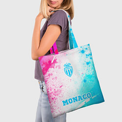 Сумка-шопер Monaco neon gradient style по-центру, цвет: 3D-принт — фото 2