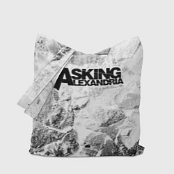 Сумка-шопер Asking Alexandria white graphite, цвет: 3D-принт