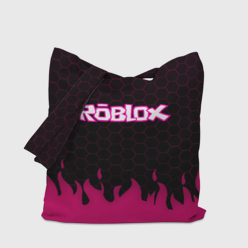 Сумка-шоппер Roblox fire pink / 3D-принт – фото 1