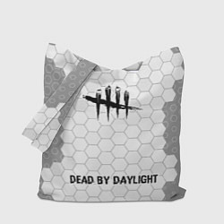 Сумка-шоппер Dead by Daylight glitch на светлом фоне по-центру