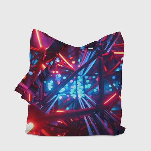 Сумка-шоппер Неоновые трубки / 3D-принт – фото 1