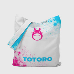 Сумка-шопер Totoro neon gradient style по-центру, цвет: 3D-принт