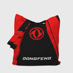 Сумка-шопер Dongfeng - red gradient по-центру, цвет: 3D-принт