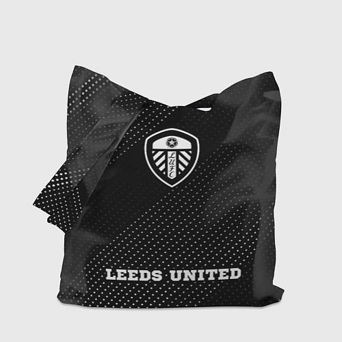 Сумка-шоппер Leeds United sport на темном фоне по-центру / 3D-принт – фото 1