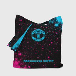 Сумка-шоппер Manchester United - neon gradient по-центру