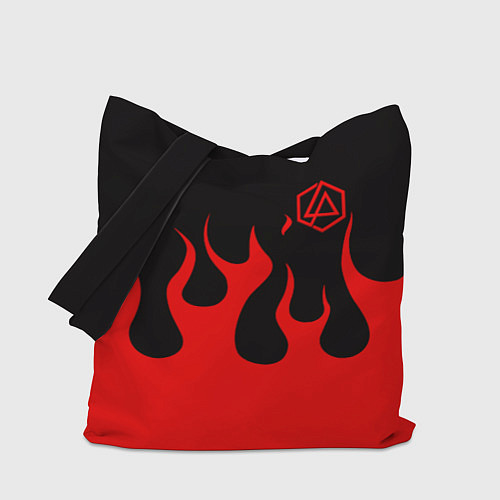 Сумка-шоппер Linkin park logo fire / 3D-принт – фото 1