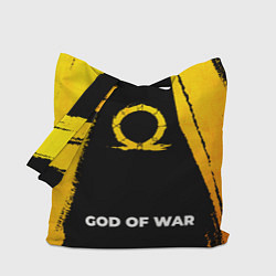 Сумка-шопер God of War - gold gradient по-центру, цвет: 3D-принт