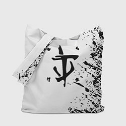 Сумка-шоппер Doom logo краски чёрные