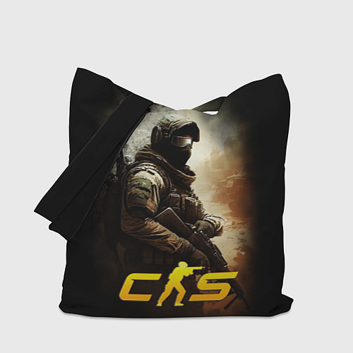 Сумка-шоппер CS спецназовец / 3D-принт – фото 1