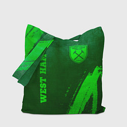 Сумка-шопер West Ham - green gradient вертикально, цвет: 3D-принт