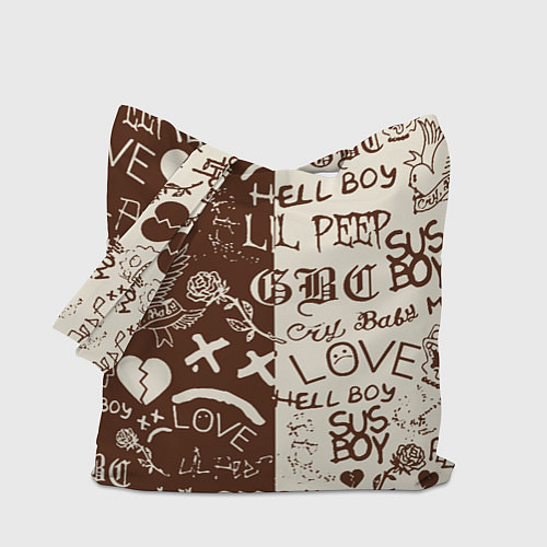 Сумка-шоппер Lil peep retro pattern / 3D-принт – фото 1