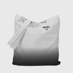 Сумка-шопер Opel с эмблемой градиент чёрно-белый, цвет: 3D-принт