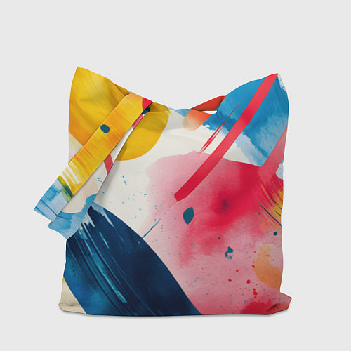Сумка-шоппер Абстрактные мазки красок / 3D-принт – фото 1