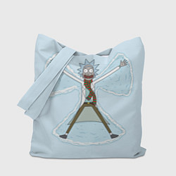 Сумка-шопер Рик и Морти снег - бабочка, цвет: 3D-принт