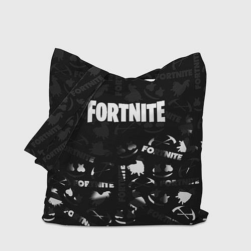 Сумка-шоппер Fortnite pattern black / 3D-принт – фото 1