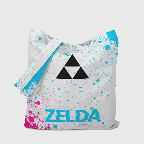 Сумка-шоппер Zelda neon gradient style по-центру / 3D-принт – фото 1