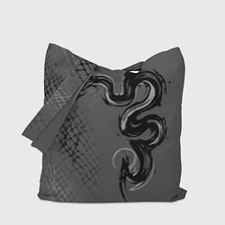 Сумка-шопер Змея гранж арт, цвет: 3D-принт