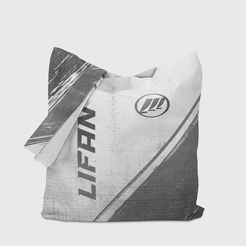 Сумка-шоппер Lifan - white gradient вертикально / 3D-принт – фото 1