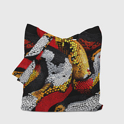 Сумка-шоппер Яркий змеиный паттерн