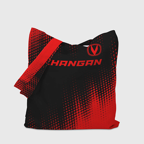 Сумка-шоппер Changan - red gradient посередине / 3D-принт – фото 1