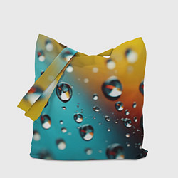 Сумка-шопер Крупные капли на цветном фоне, цвет: 3D-принт
