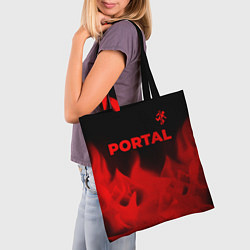 Сумка-шопер Portal - red gradient посередине, цвет: 3D-принт — фото 2