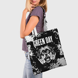 Сумка-шопер Green Day рок пес, цвет: 3D-принт — фото 2