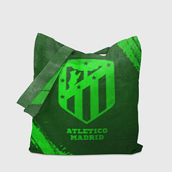 Сумка-шопер Atletico Madrid - green gradient, цвет: 3D-принт