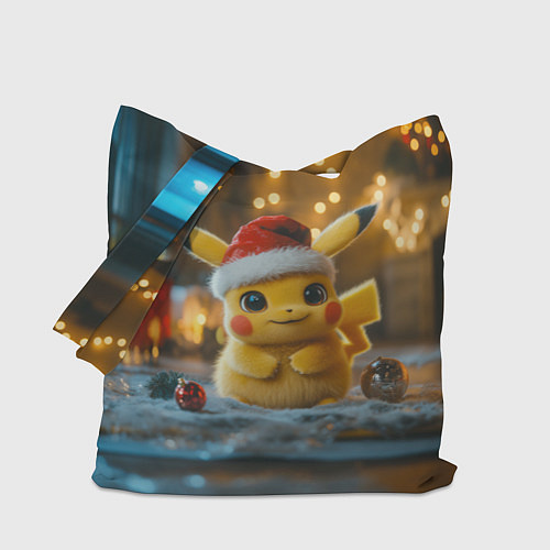 Сумка-шоппер Пикачу и Рождество / 3D-принт – фото 1