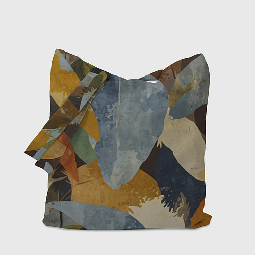 Сумка-шоппер Акварельные листья абстракция / 3D-принт – фото 1