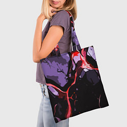 Сумка-шопер Красный разлом в камне, цвет: 3D-принт — фото 2