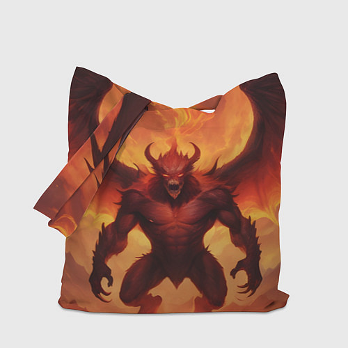 Сумка-шоппер Огненный монстр / 3D-принт – фото 1