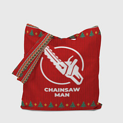 Сумка-шопер Chainsaw Man new year, цвет: 3D-принт