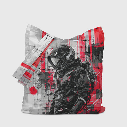 Сумка-шоппер Футуристичный андроид-путешественник / 3D-принт – фото 1