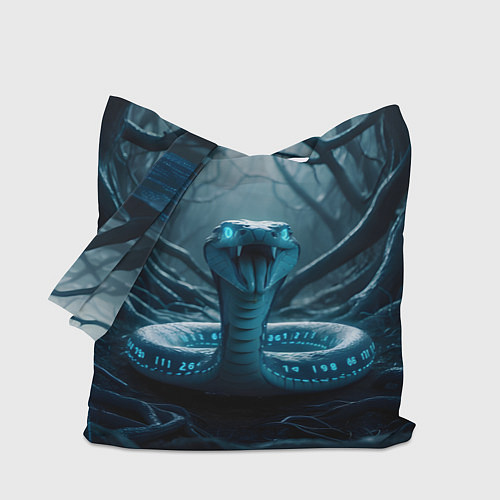 Сумка-шоппер Цифровая змея / 3D-принт – фото 1