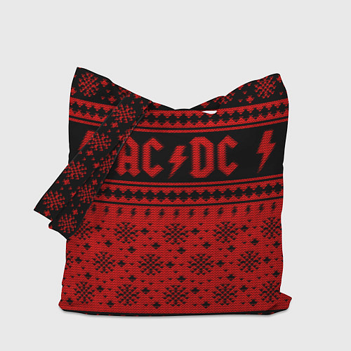 Сумка-шоппер ACDC christmas sweater / 3D-принт – фото 1