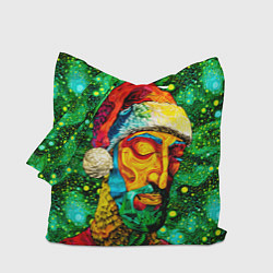 Сумка-шопер Ded Moroz: pop-art-brut-nouveau pointillism, цвет: 3D-принт