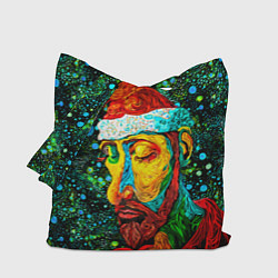 Сумка-шопер Ded Moroz: pop-art-brut-nouveau pointillism, цвет: 3D-принт