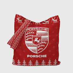 Сумка-шоппер Новогодний Porsche с оленями