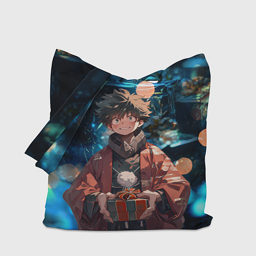 Сумка-шоппер Новогодний Мидория - Моя геройская академия / 3D-принт – фото 1