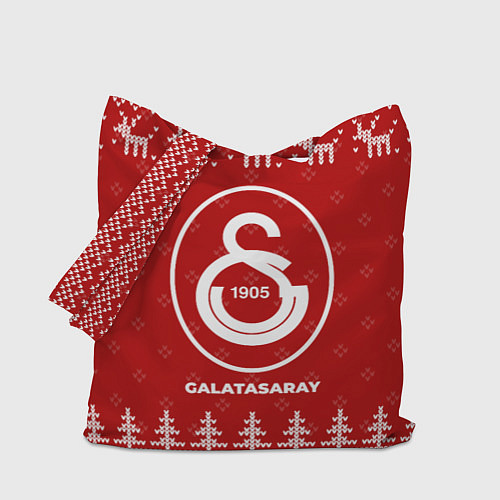 Сумка-шоппер Новогодний Galatasaray с оленями / 3D-принт – фото 1
