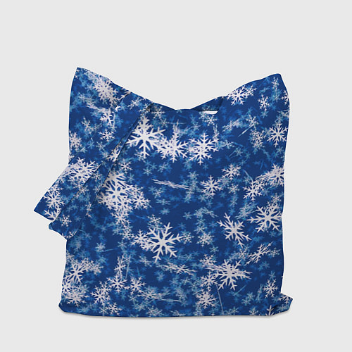 Сумка-шоппер Морозные снежинки / 3D-принт – фото 1