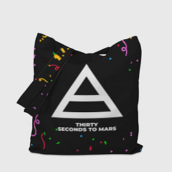 Сумка-шопер Thirty Seconds to Mars конфети, цвет: 3D-принт