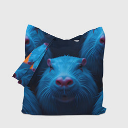 Сумка-шопер Синие капибары, цвет: 3D-принт