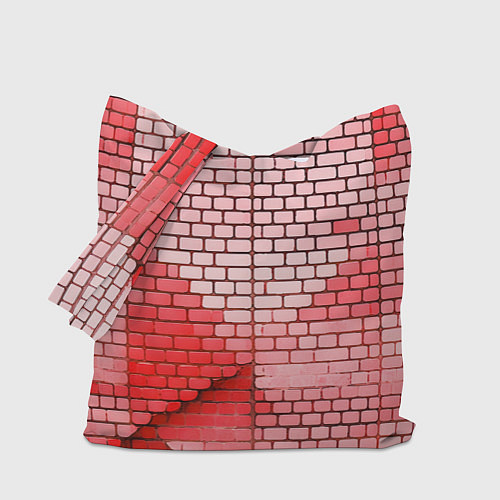 Сумка-шоппер Красные кирпичики / 3D-принт – фото 1