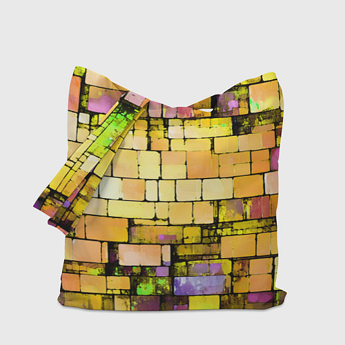 Сумка-шоппер Жёлтые кирпичики / 3D-принт – фото 1
