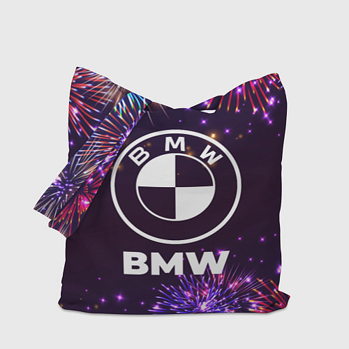 Сумка-шоппер Праздничный BMW / 3D-принт – фото 1