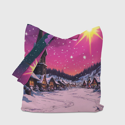 Сумка-шоппер Закат рождества / 3D-принт – фото 1