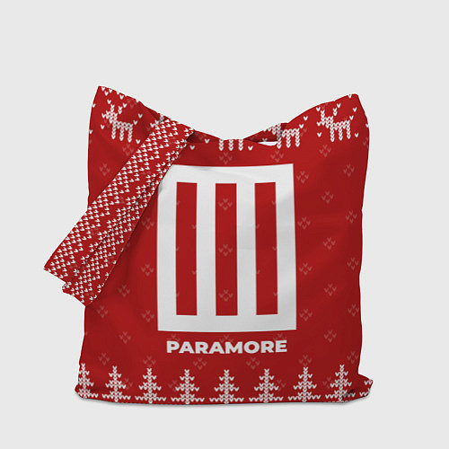 Сумка-шоппер Новогодний Paramore с оленями / 3D-принт – фото 1